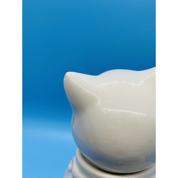 vintage white cat small teapot/beverage server/creamer/pourer ceramic - Picture 10 of 10